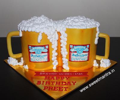 Beer logo cake - Cake by Sweet Mantra Homemade Customized Cakes Pune
