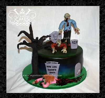Zombie 30th birthday - Cake by Occasional Cakes