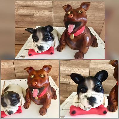 3D dogs  - Cake by Dolce Follia-cake design (Suzy)