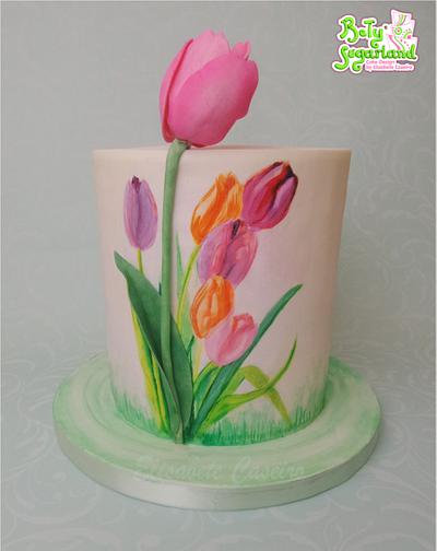 Tulips - Cake by Bety'Sugarland by Elisabete Caseiro 