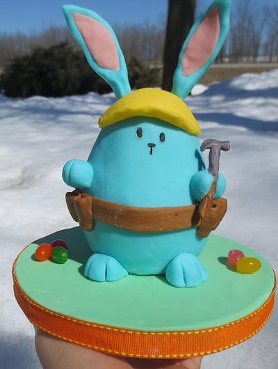 Construction Bunny - Cake by JulieFreund