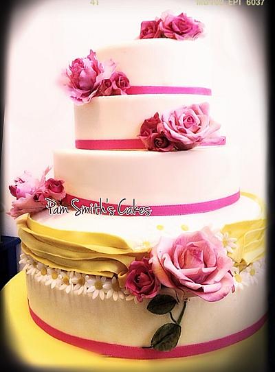  Wedding Summer cake   - Cake by Pam Smith's Cakes