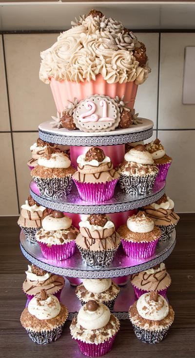 21st Giant Cupcake - Cake by Erica Hughes