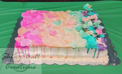 Rainbow butterflies - bridging to Brownies - Cake by Shiny Ball Cakes & Creations (Rose)