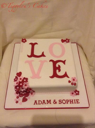 All you need is love  - Cake by Tiggylou's cakes 