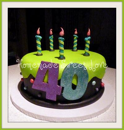 40th birthday - Cake by  Brenda Lee Rivera 