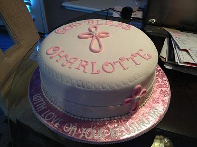 Baby Charlotte's Blessing Cake - Cake by Tammy 