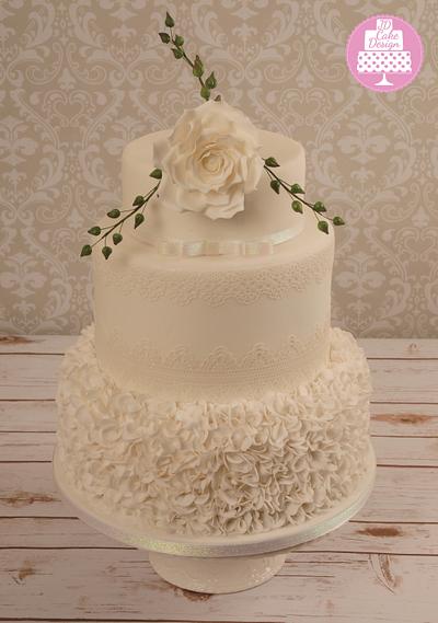 White Ruffle Cake - Cake by Jdcakedesign