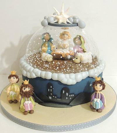 Nativity Snow Globe - Cake by Shereen
