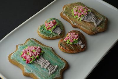 Antique Flower Pots Cookies - Cake by Dragana