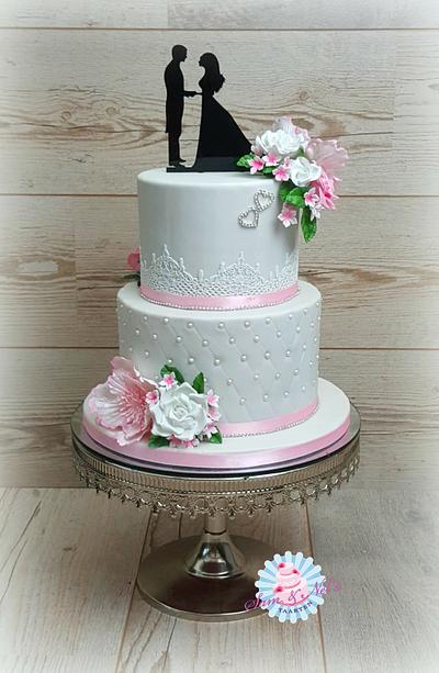 Weddingcake pink - Cake by Sam & Nel's Taarten