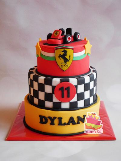 Race car cake - Cake by Liliana Vega