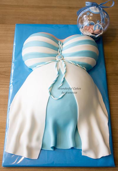 Pregnant Belly Cake for babyshower - Cake by Vanessa