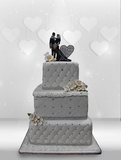Mr & Mrs White Lily - Cake by MsTreatz