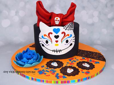 HELLO KITTY VISITS MEXICO CITY — SUGAR SKULL BAKERS COLLAB. - Cake by Sharon A./Not Your Average Cupcake
