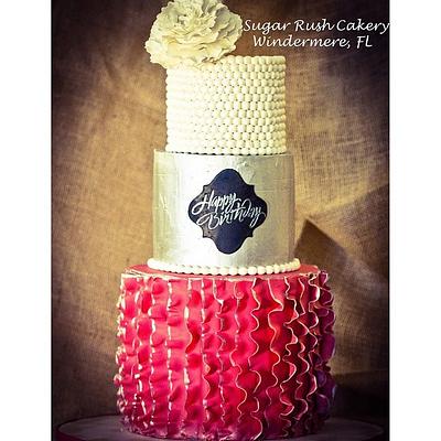 Pink Ruffle Birthday Cake - Cake by FLSugarRush