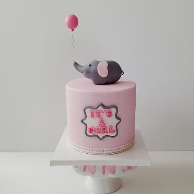 Elephant Baby Shower - Cake by funni