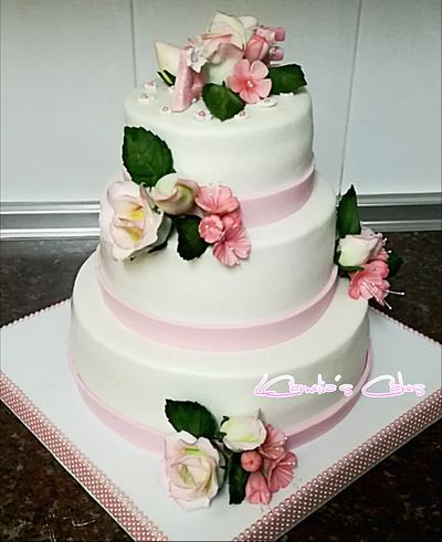 WEDDING CAKE OF ANA AND ERIC - Cake by Camelia
