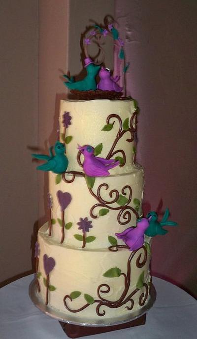Bird cage wedding cake - Cake by elisabethscakes