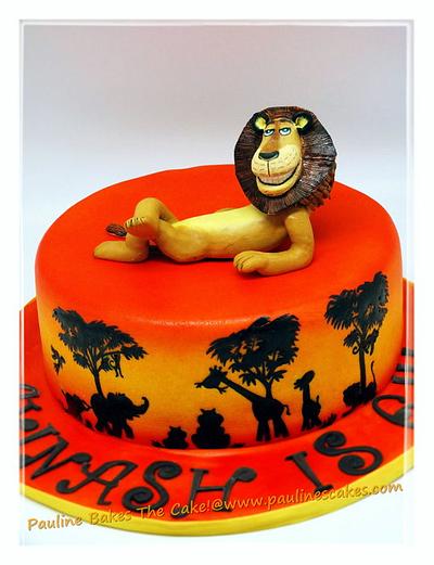 On Safari With Alex The Madagascar Lion! - Cake by Pauline Soo (Polly) - Pauline Bakes The Cake!