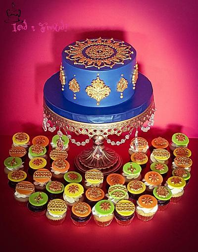 Gold Henna Cake! - Cake by Iced n Frosted!