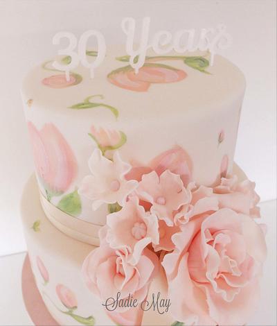 Pearl Anniversary  - Cake by Sharon, Sadie May Cakes 