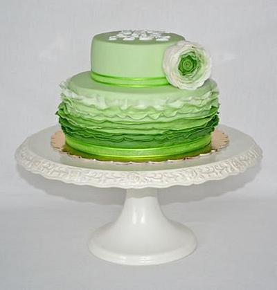 Ranunculus Ruffle Cake - Cake by Martina