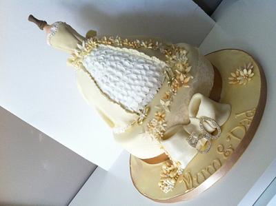 Golden Anniversary cake - Cake by Donna Campbell