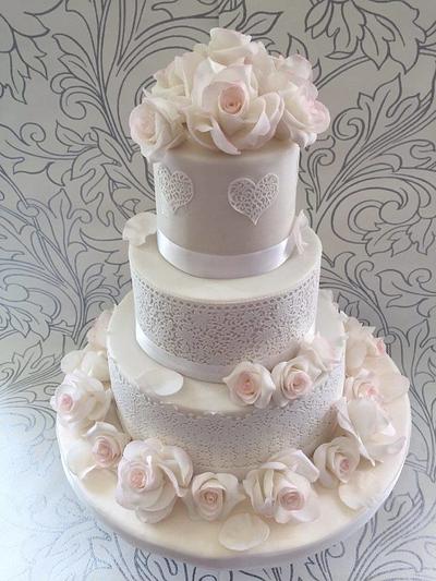 Wedding cake ♥ - Cake by Kvety na tortu