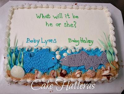 What Will It Be, He or She?  - Cake by Donna Tokazowski- Cake Hatteras, Martinsburg WV