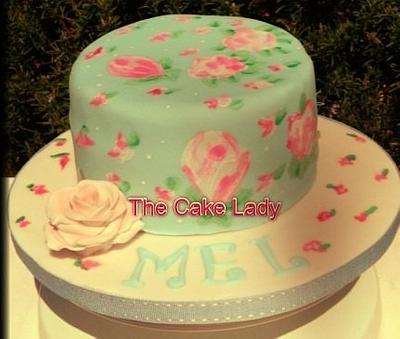 Cath kidston inspired hand painted cake  - Cake by Louise Hayes