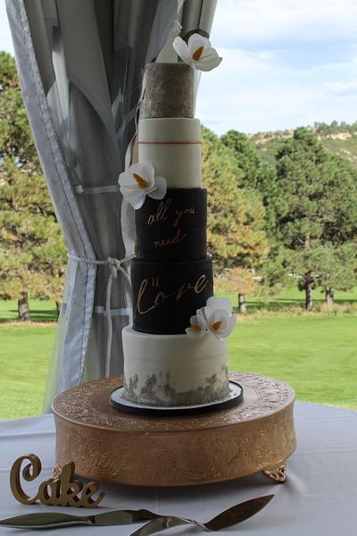 Mixed Metals Wedding Cake - Cake by The Little Caker
