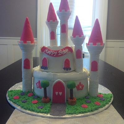 Castle Cake for my Princesses - Cake by Yum Cakes and Treats