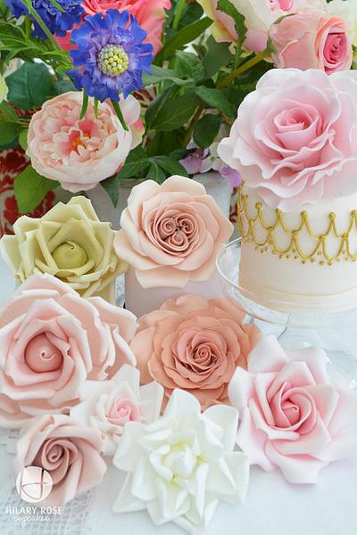 Summer Roses - Cake by Hilary Rose Cupcakes