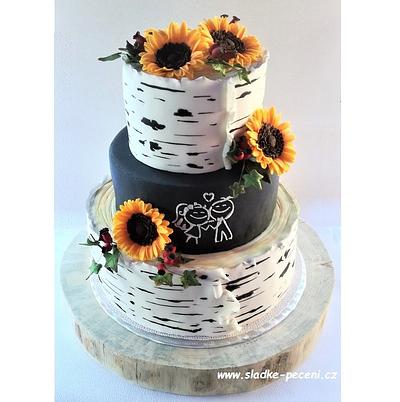 Sunflowers wedding cake - Cake by Zdenka Michnova