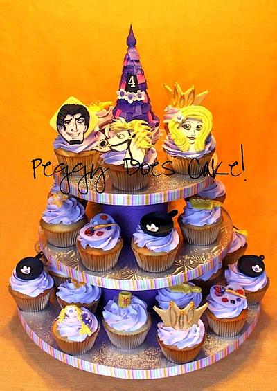 Tangled Cupcake Tower - Cake by Peggy Does Cake