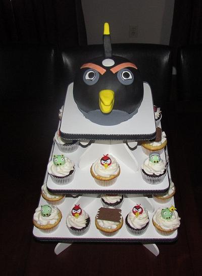 Angry Birds Cupcake Tower - Cake by Jaybugs_Sweet_Shop