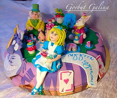 Alice in wonderland  - Cake by Galinasweet