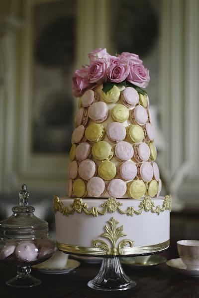 Marie Antoinette Macaron wedding cake - Cake by Edible Essence Cake Art