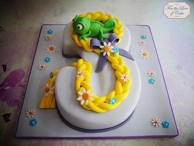 Tangled theme number 3 cake - Cake by For the love of cake (Laylah Moore)