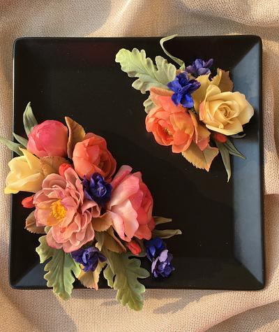 Bean paste flowers  - Cake by  Alena Ujshag