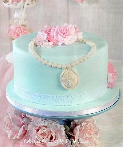blue vintage cake - Cake by Sofia Costa (Cakes & Cookies by Sofia Costa)
