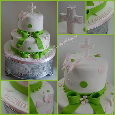 Pretty Communion Cake  - Cake by It's a Cake Thing 