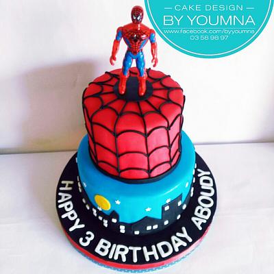 Spiderman  - Cake by Cake design by youmna 