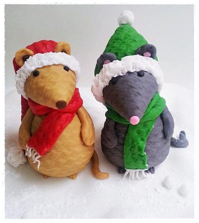 Winter Mice  - Cake by Time for Tiffin 