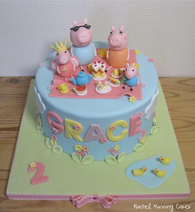 Peppa Pig Picnic Cake - Cake by Rachel Manning Cakes