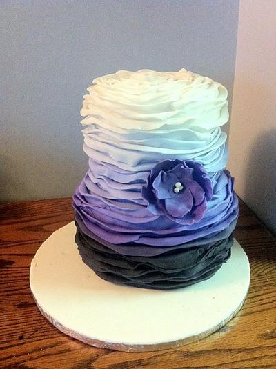 Ombre Ruffle Cake - Cake by cakesbycaitlin