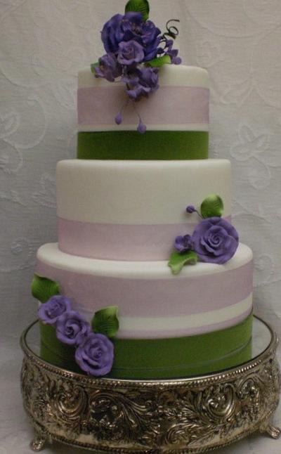 Purple and Green Wedding Cake - Cake by Maggie Rosario