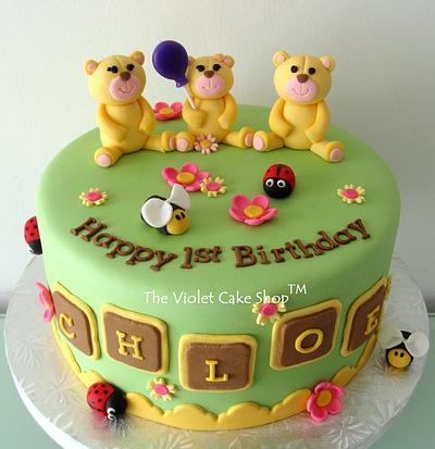 CUTE! Teddy Bear Family - Cake by Violet - The Violet Cake Shop™