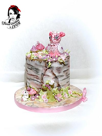 Pink Baby Owl - Cake by Ivon